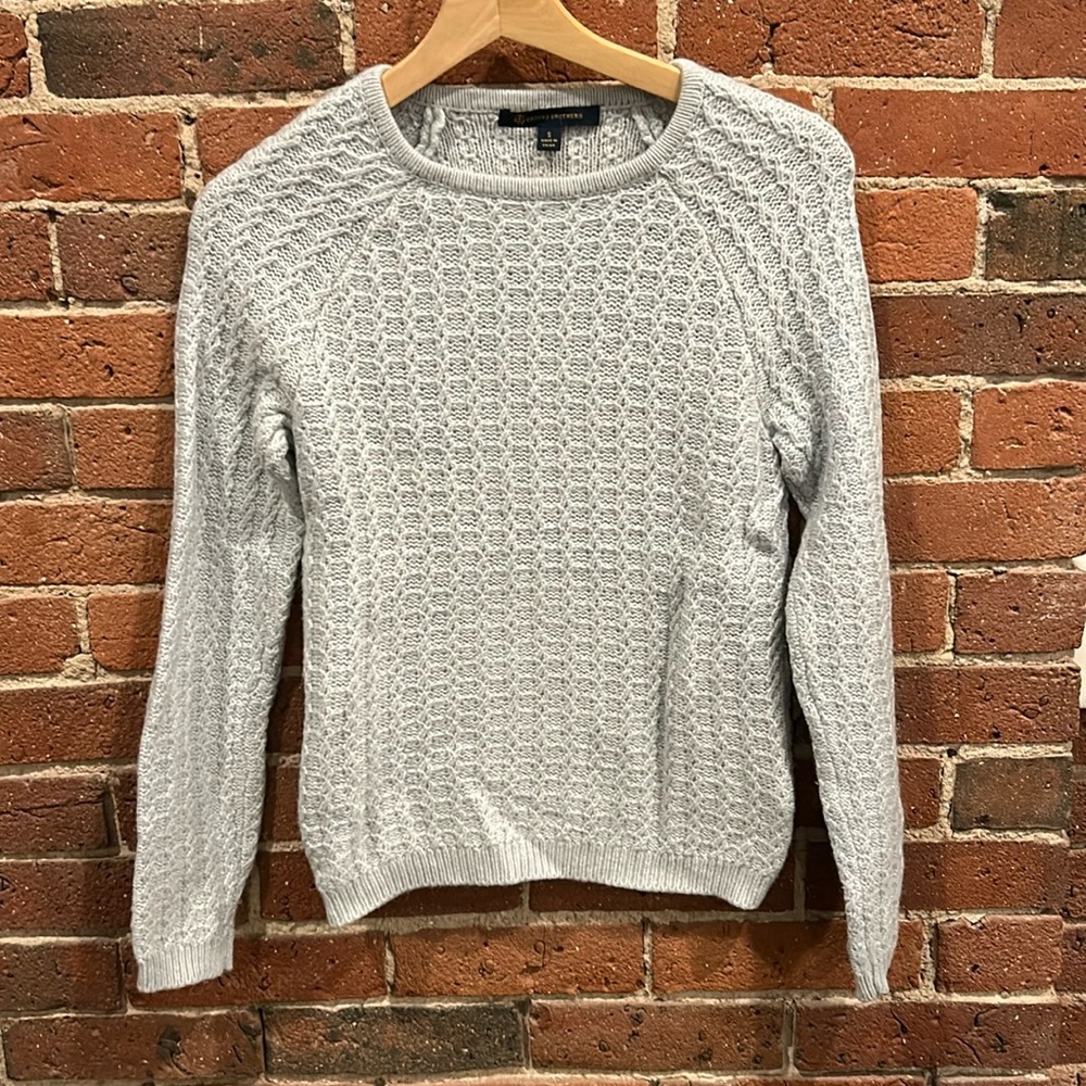 Brooks Brothers wool alpaca cable stitch sweater